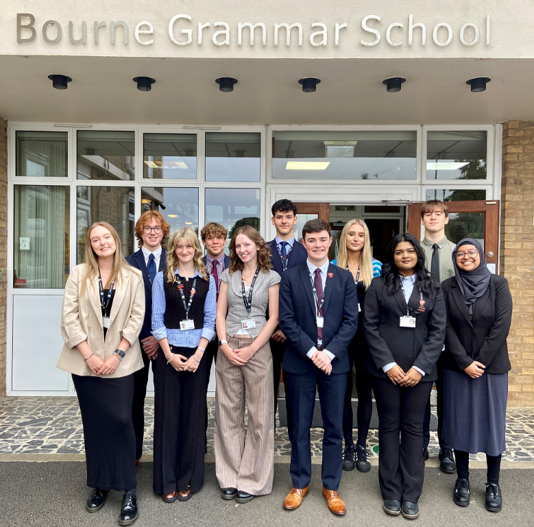 Bourne Grammar School from the Head Students