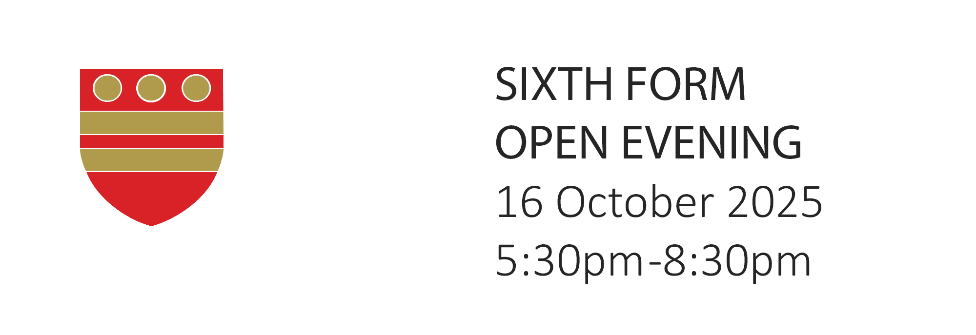 Sixth Form Open Evening, 16 October 2025